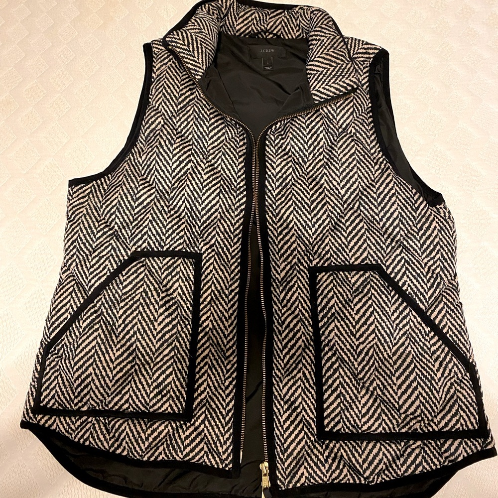 J. Crew herringbone down vest